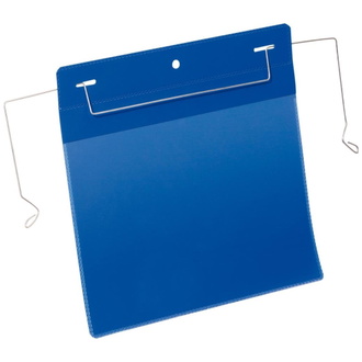 DURABLE Dokumententasche B210xH148 mm A5 quer blau mit Drahtbügel VE 50 Stück