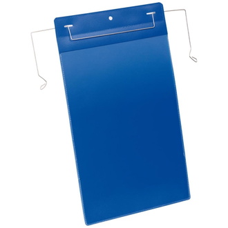 DURABLE Dokumententasche B210xH297 mm A4 hoch blau mit Drahtbügel VE 50 Stück