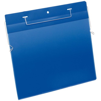 DURABLE Dokumententasche B297xH210 mm A4 quer blau mit Drahtbügel VE 50 Stück