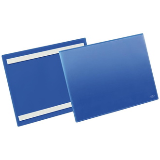 DURABLE Etikettentasche B297xH210 mm A4 quer blau, selbstklebend VE 50 Stück