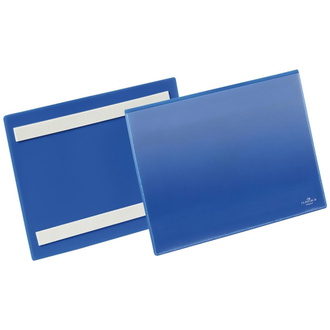 DURABLE Etikettentasche B210xH148 mm A5 quer blau, selbstklebend VE 50 Stück