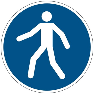DURABLE Sicherheitskennzeichen Fußgängerweg benutzen D 430 mm, selbstklebend