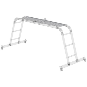 MUNK Alu-Riffelblechbelag mittig klappbar für Vielzweckleiter 2x2 + 2x3 + 4x3