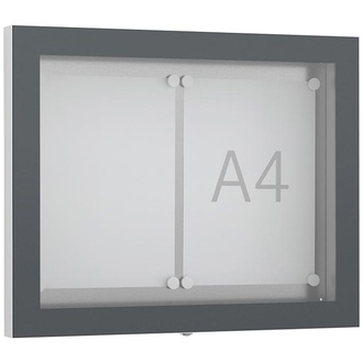 WSM Ganzglas-Schaukasten 750x600 mm, 2x DIN A3