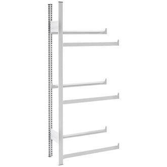 Hofe Anbauregal m.6 Traversen für Getränkekisten 1750x335x760RAL7035