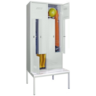 PAVOY Z-Garderobenschrank Sitzweiß 4tlg. Dreh7 35