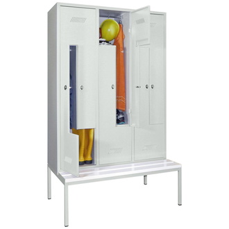 PAVOY Z-Garderobenschrank Sitzweiß 6tlg. Dreh 735