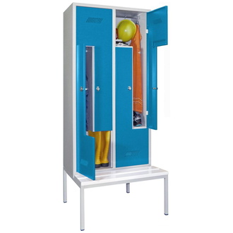 PAVOY Z-Garderobenschrank Sitzweiß 4tlg. Dreh 735512