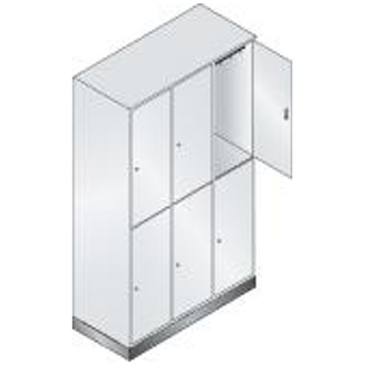 C+P Möbelsysteme Schließfachschrank 895x360x460 3Abt.