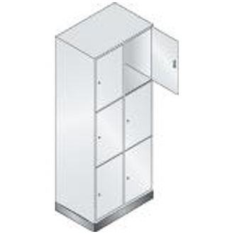 C+P Möbelsysteme Schließfachschrank 580x360x460 2Abt.