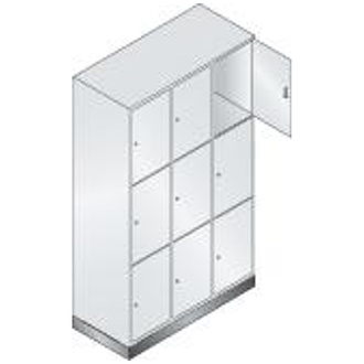 C+P Möbelsysteme Schließfachschrank 580x360x460 3Abt.