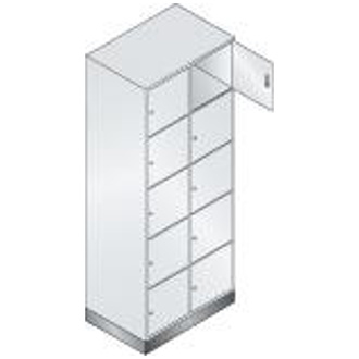 C+P Möbelsysteme Schließfachschrank 345x360x460 2Abt.