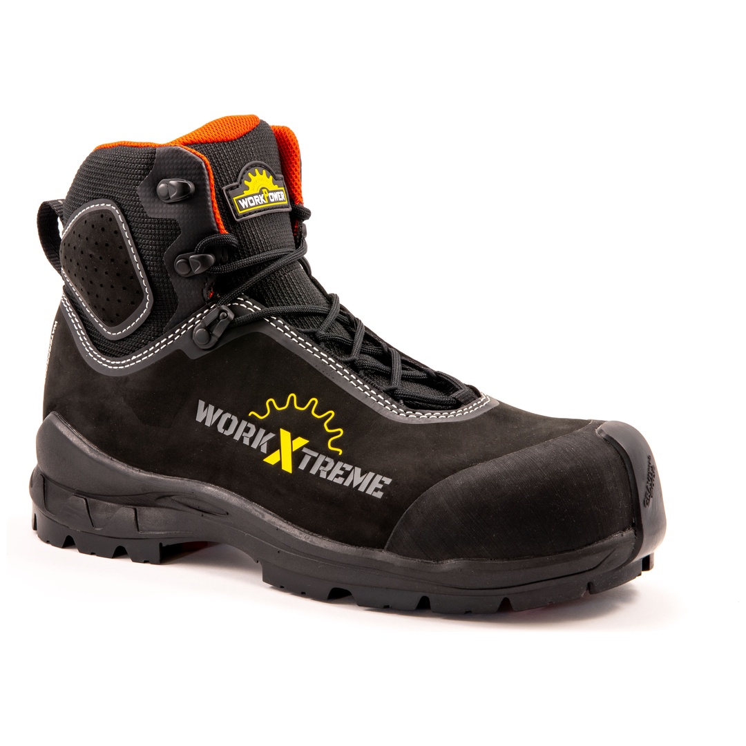 WorkPower Rual-Tex Sicherheitsstiefel WORK-EXTREME Berend S3 Gr. 45 schwarz/rot