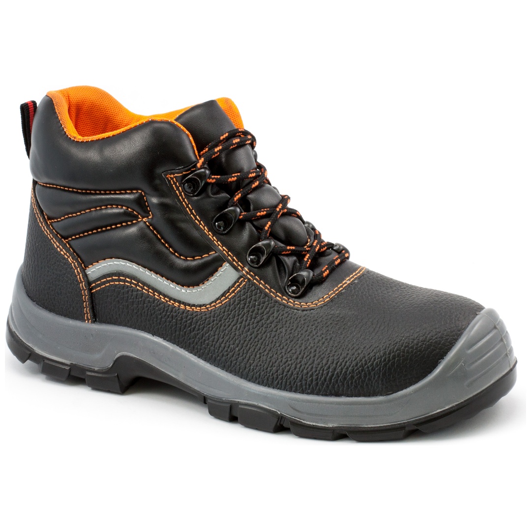 WorkPower RualTex Sicherheitsstiefel S3 Verona Gr. 42 schwarz/orange