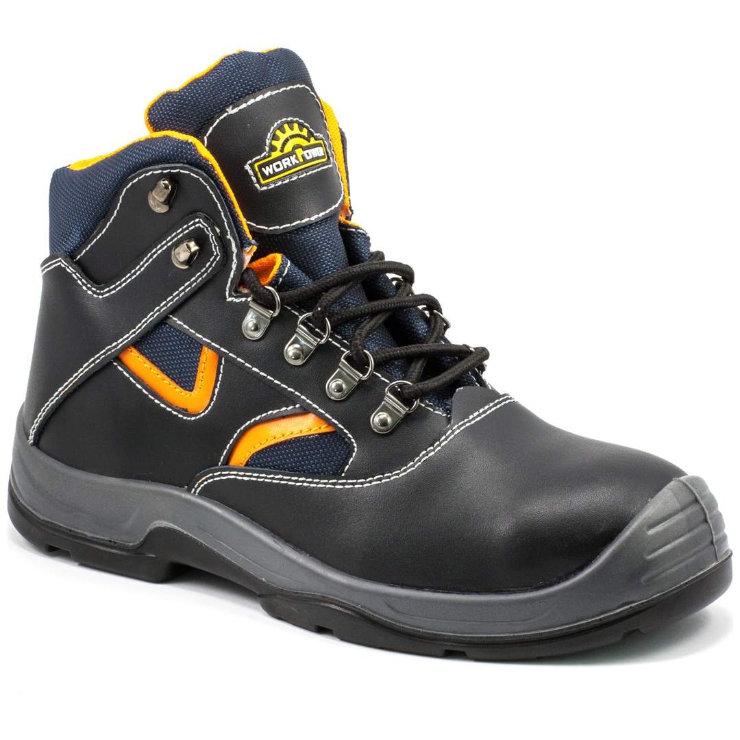WorkPower RualTex Sicherheitsstiefel S3 Naranjo Gr. 42 schwarz/orange