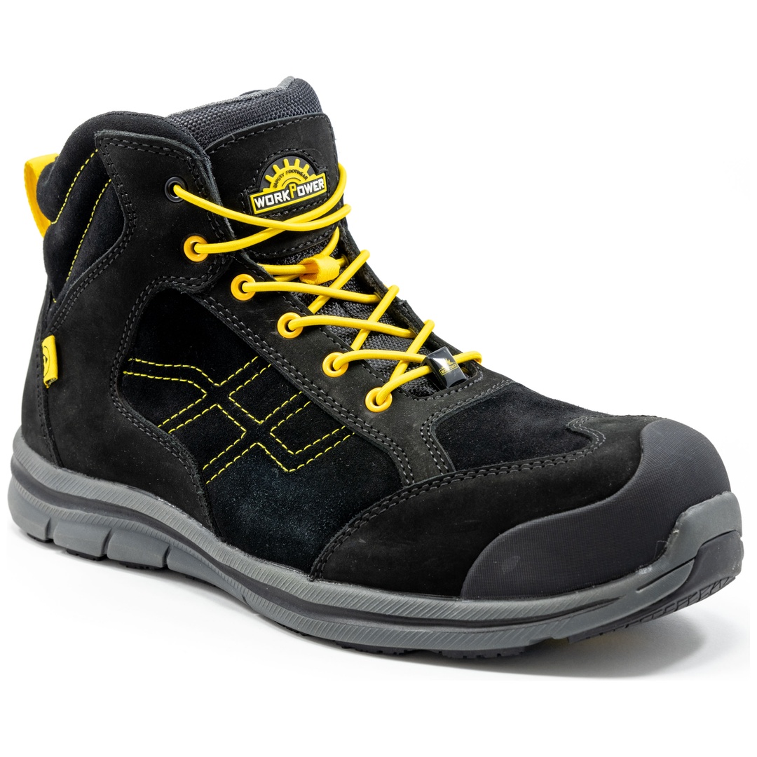 WorkPower RualTex Gweek Sicherheitsstiefel S3 Gr. 42 schwarz/gelb