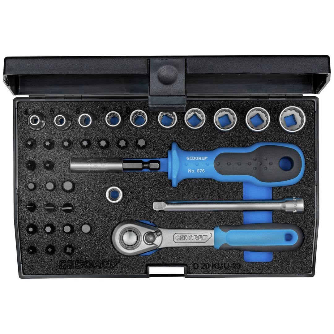 Gedore 1822373 D 20 KMU-20 Socket Set 1/4" 37pcs