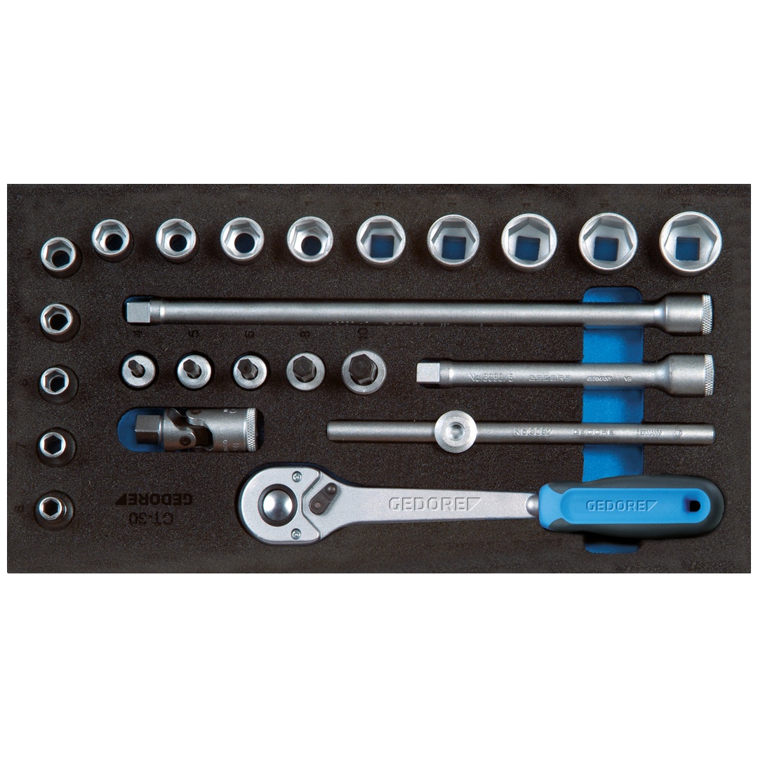 Gedore Steckschlüssel-Sortiment 3/8 in Check-Tool-Modul