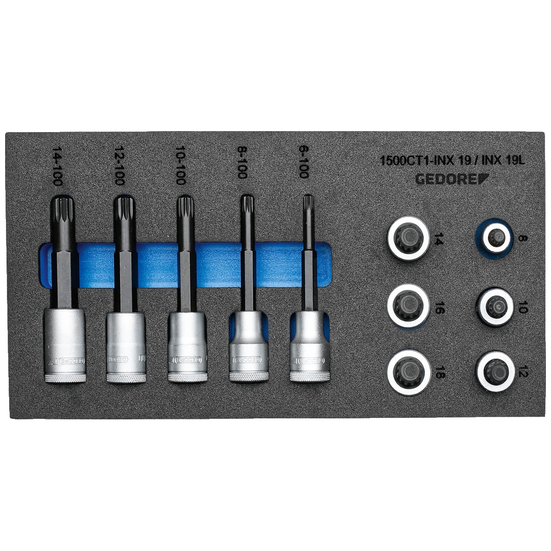 Gedore Satz Schraubendrehereinsätze 1/2 in Check-Tool-Modul, Art.Nr. 2957957