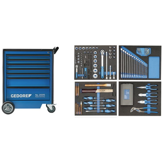 Gedore Werkzeugwagen mit 147-tlg. Werkzeugsortiment