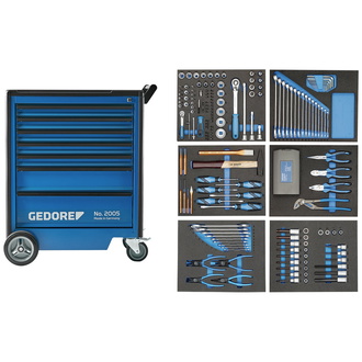 Gedore Werkzeugwagen mit 190-tlg. Werkzeugsortiment