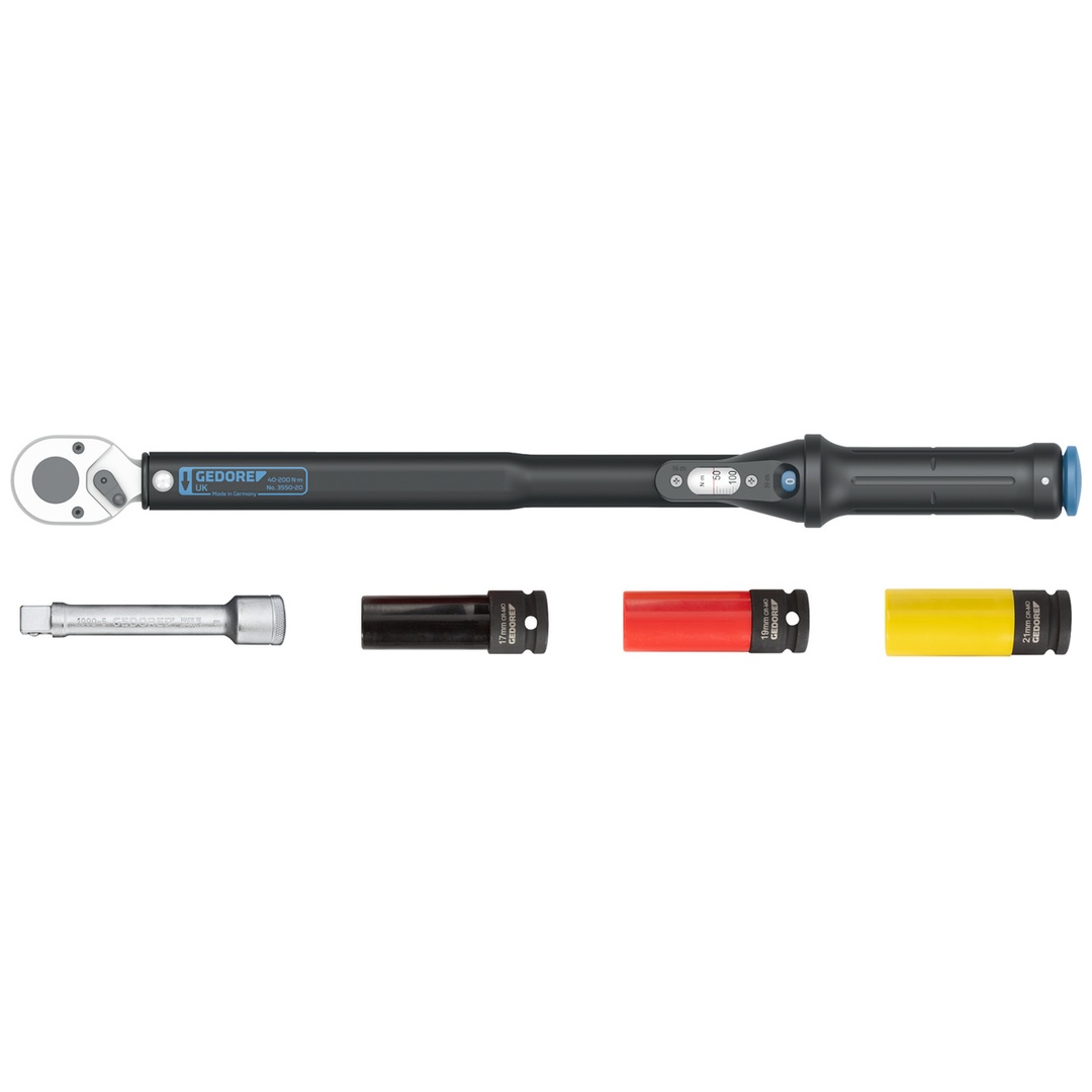 Gedore Drehmomentschlüssel TORCOFLEX UK Set 1/2 40-200 Nm