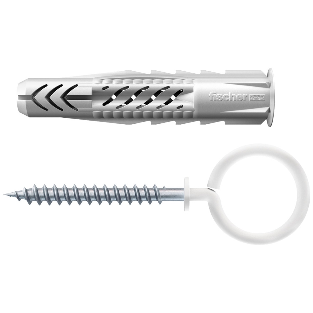 Fischer Universaldübel UX 8x50 OH N K (2) mit Rand und Haken