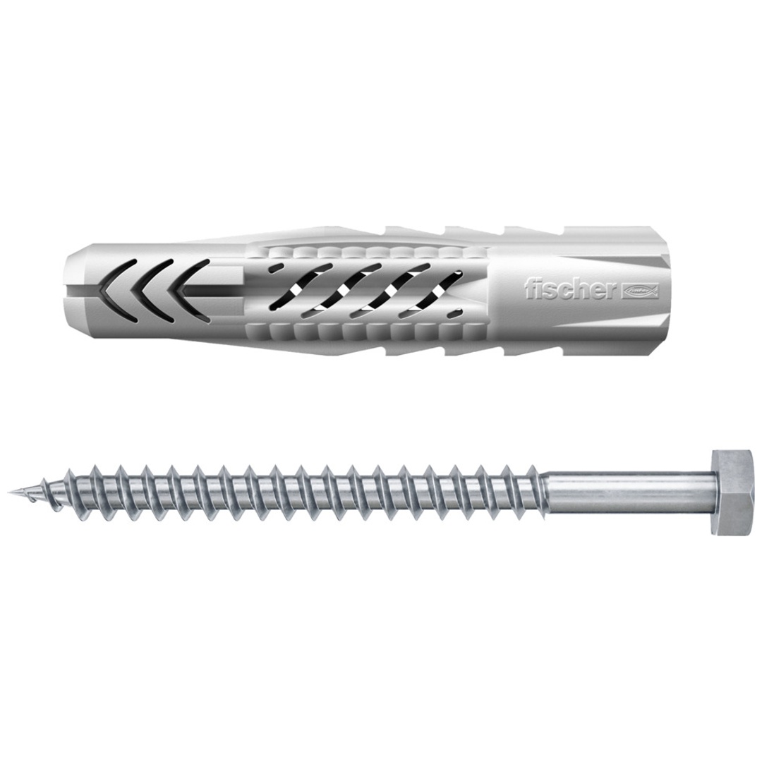 Fischer Universaldübel UX 14x75 S K (2) ohne Rand, mit Schraube