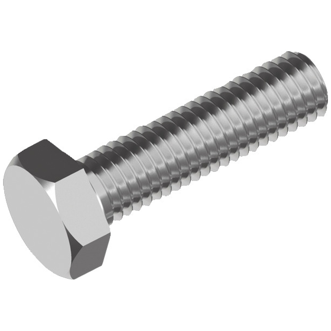 Reidl DIN 933 Sechskantschraube mit Gewinde bis Kopf M 10 x 12 A2 blank