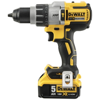 DeWalt Akku-Schlagbohrschrauber (BL) 18 V, incl. 2x Akku XR 5 Ah, Schnellladegerät, Zubehör, TSTAK-Box