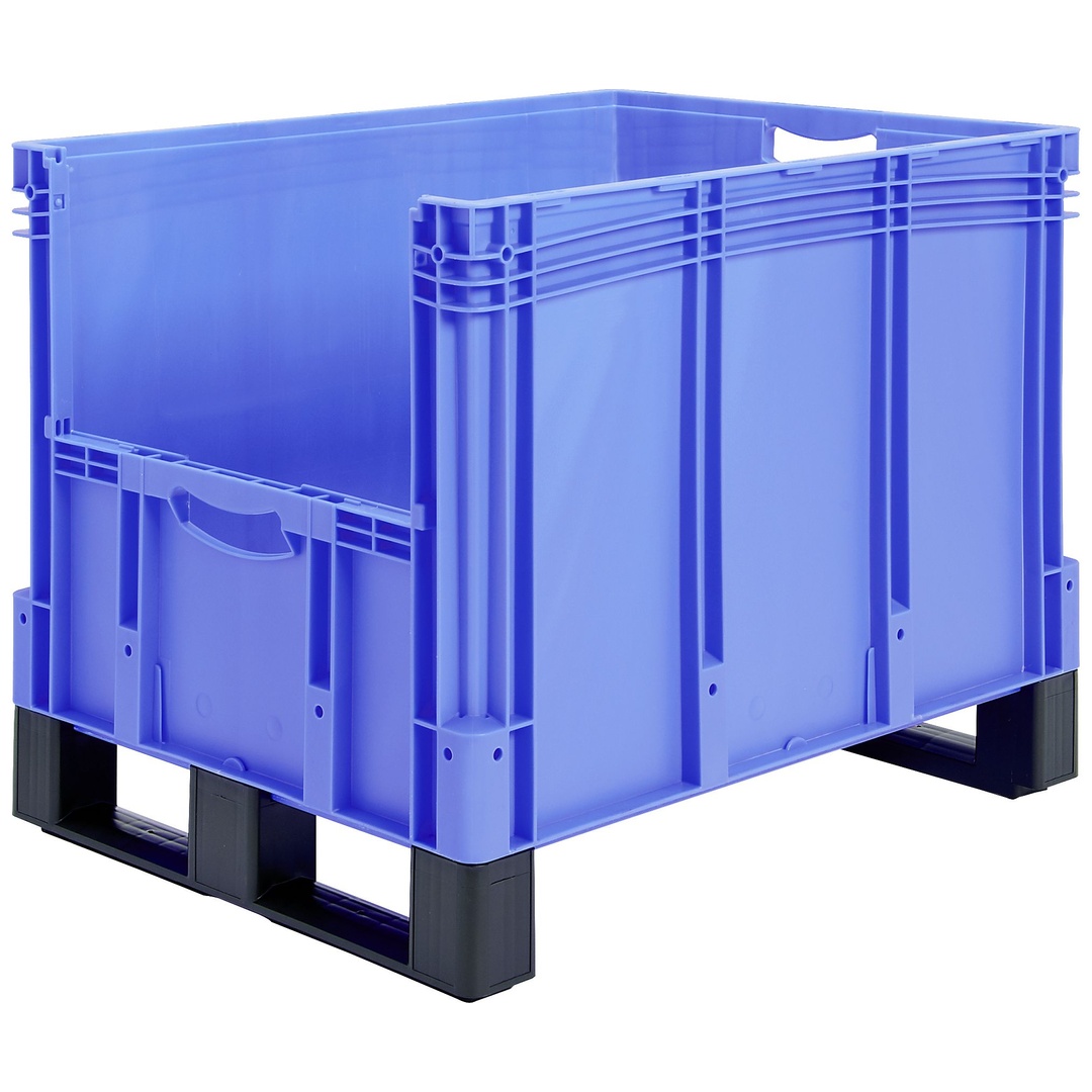BITO Eurostapelbehälter XL Set / XL 86324DKufe 800x600x320 blau Etikett En