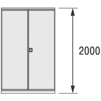 BITO Flügeltür 1300x2000 RAL7035 Set