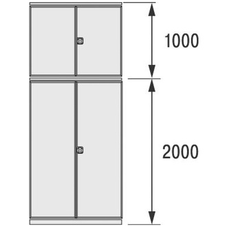 BITO Flügeltür 1300x3000 RAL7035 Set