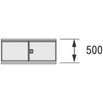 BITO Flügeltür 1300x 575 RAL7035 Set