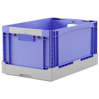 BITO Klappbox EQ 64281 blau Durchfassgriff