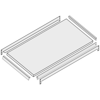 BITO Zusatzebene Set / Fachboden 1300x800 schräg 100kg Seit.Führung verzinkt