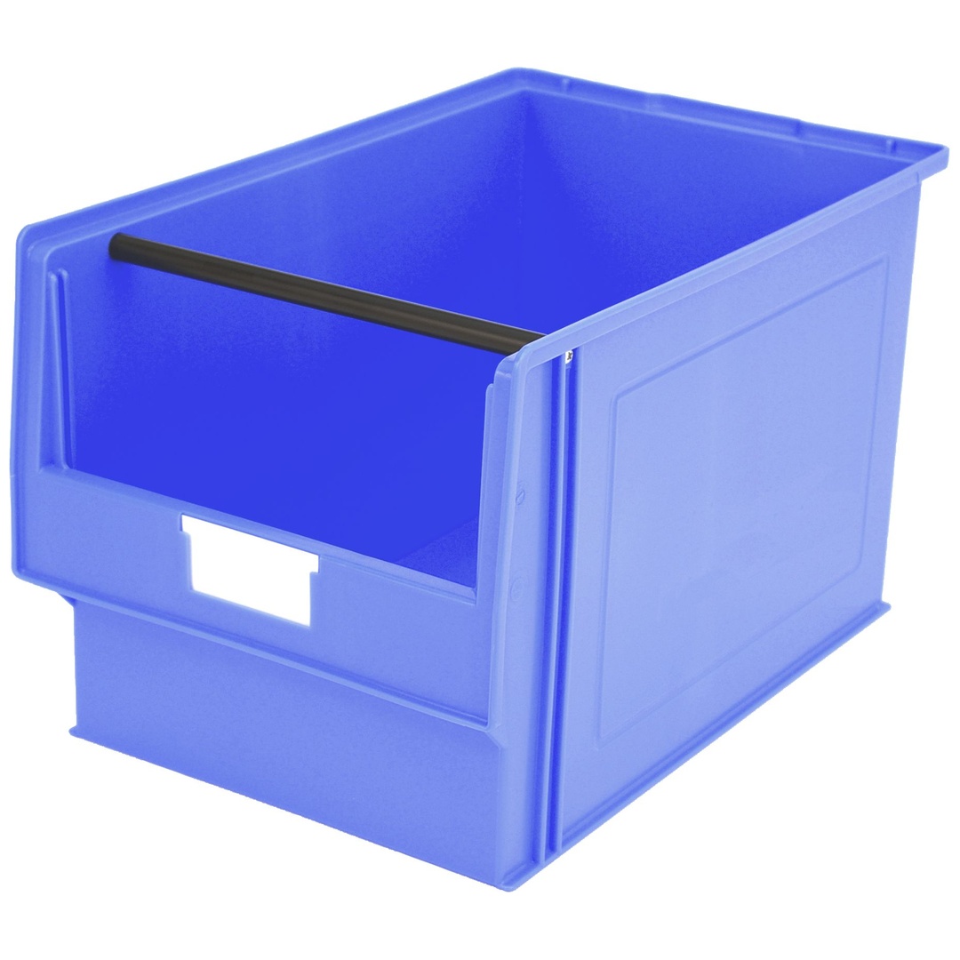 BITO Sichtlagerkasten PK Set inklusive Etikett / PK1 500x315x300 blau mit Trage (4 Stk.)