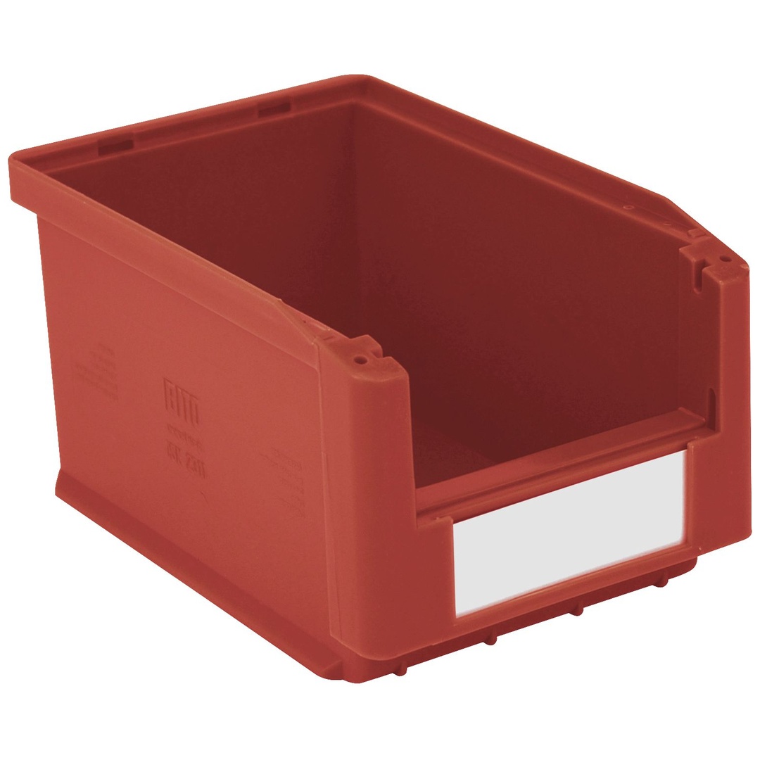 BITO Sichtlagerkasten SK Set / SK2311 230x150x125 rot inklusive Etikett (20 Stk.)