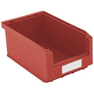 BITO Sichtlagerkasten SK Set / SK3521 350x210x145 rot inklusive Etikett (10 Stk.)