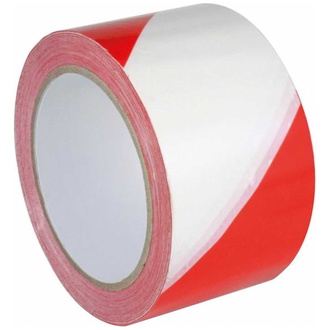 IKS Warnmarkierungsband PVC selbstklebend 60mmx66m rot/weiss