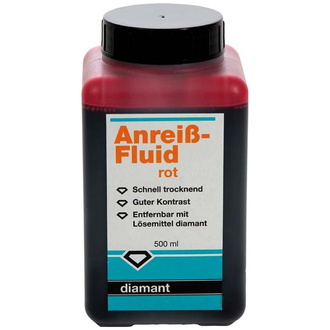 Glöckler Anreiß-Fluid 500ml rot DIAMANT