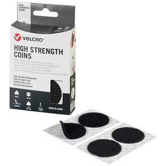 VELCRO Klettband High Strength Fastener Punkt Durchmesser 45mm, schwarz, 6 Stück