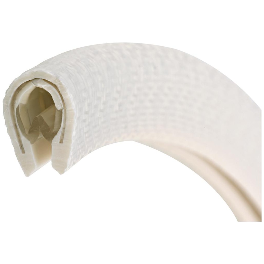 Fortis Kantenschutz flexibel rund, weißgrau, 10x14,5mm, Klemmbereich 1,0-4,5mm, 10m