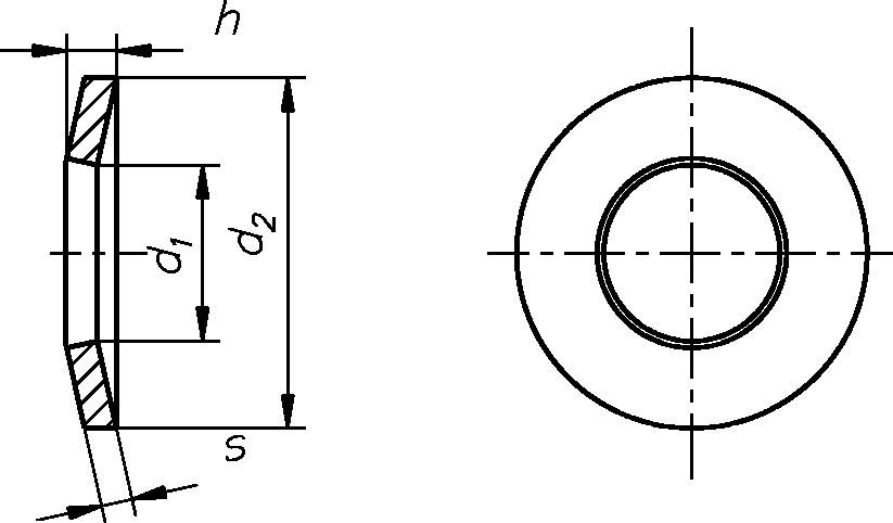 Reidl DIN 6796 Spannscheiben, 16 (17x39x4), für Schraubenverbindungen, Stahl mechanisch verzinkt