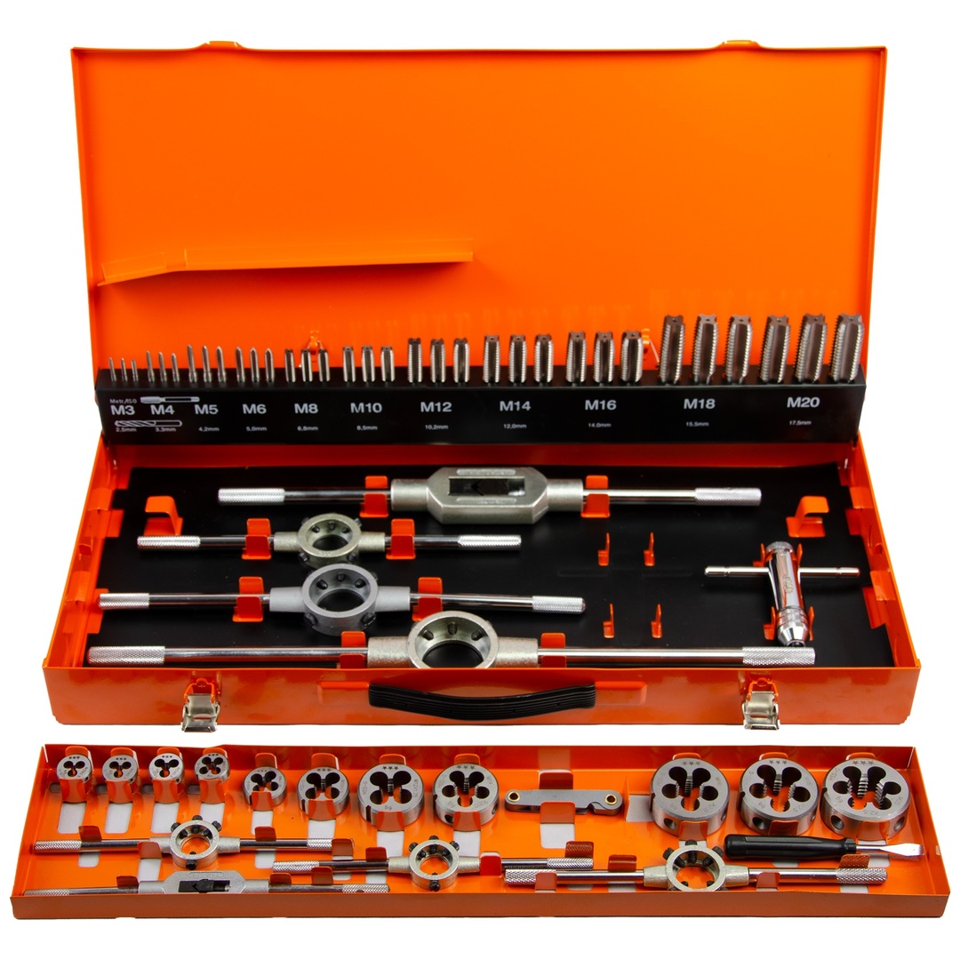 Projahn Gewinde Schneidzeug Satz HSS-G 55-tlg. M3-M20 im Metallkoffer