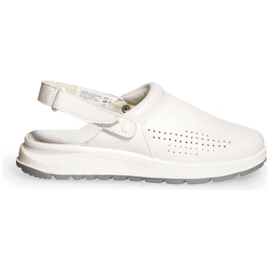 Abeba Clog Active 812018 SRC mit Klettverschluss Gr. 42 weiß