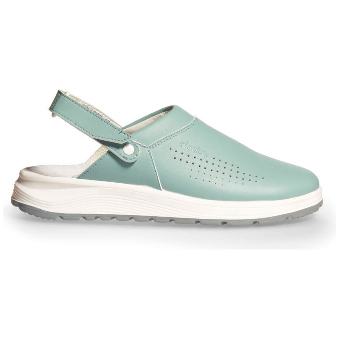 Abeba Clog Active 814018 SRC mit Klettverschluss Gr. 38 grün