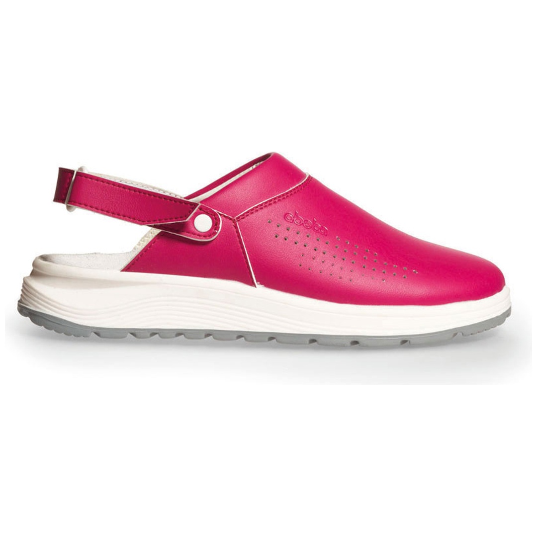 Abeba Active 824018 Active Clog fuchsia perforiert mit Klettverschluss Gr. 42