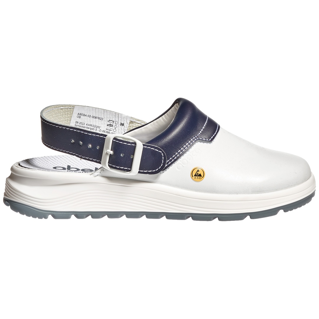 Abeba Clog EASY 2.0 ESD 837622 OB Gr. 41 weiß/blau