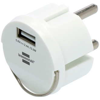 Brennenstuhl USB Steckdosenadapter 2,4A weiß